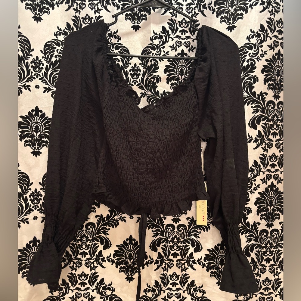 Elegant Black Women's crop top